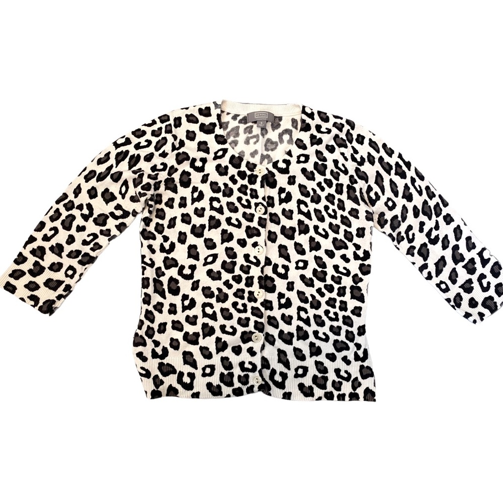 Merona Leopard Print Cardigan Size Small